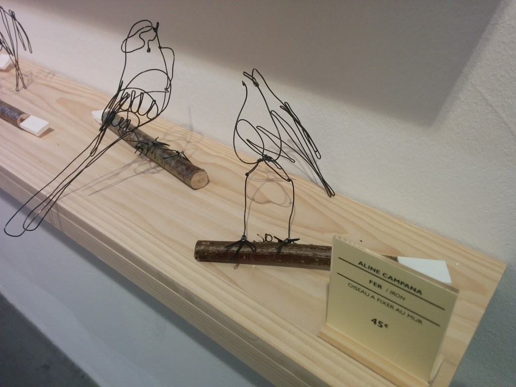 sculpture oiseaux en fil de fer